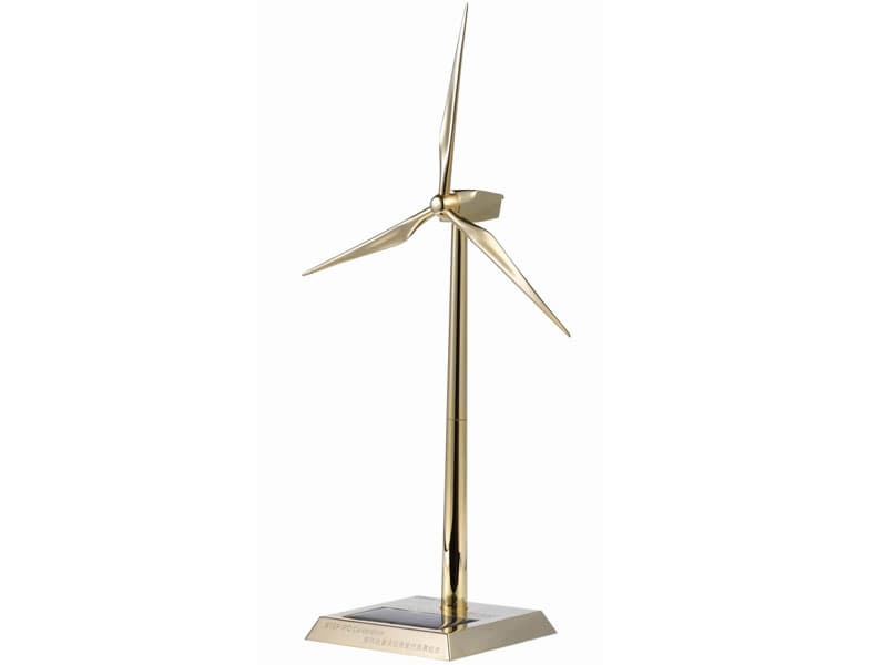 Zinc Alloy _ ABS Plastic Blades Golden Metal Windmill